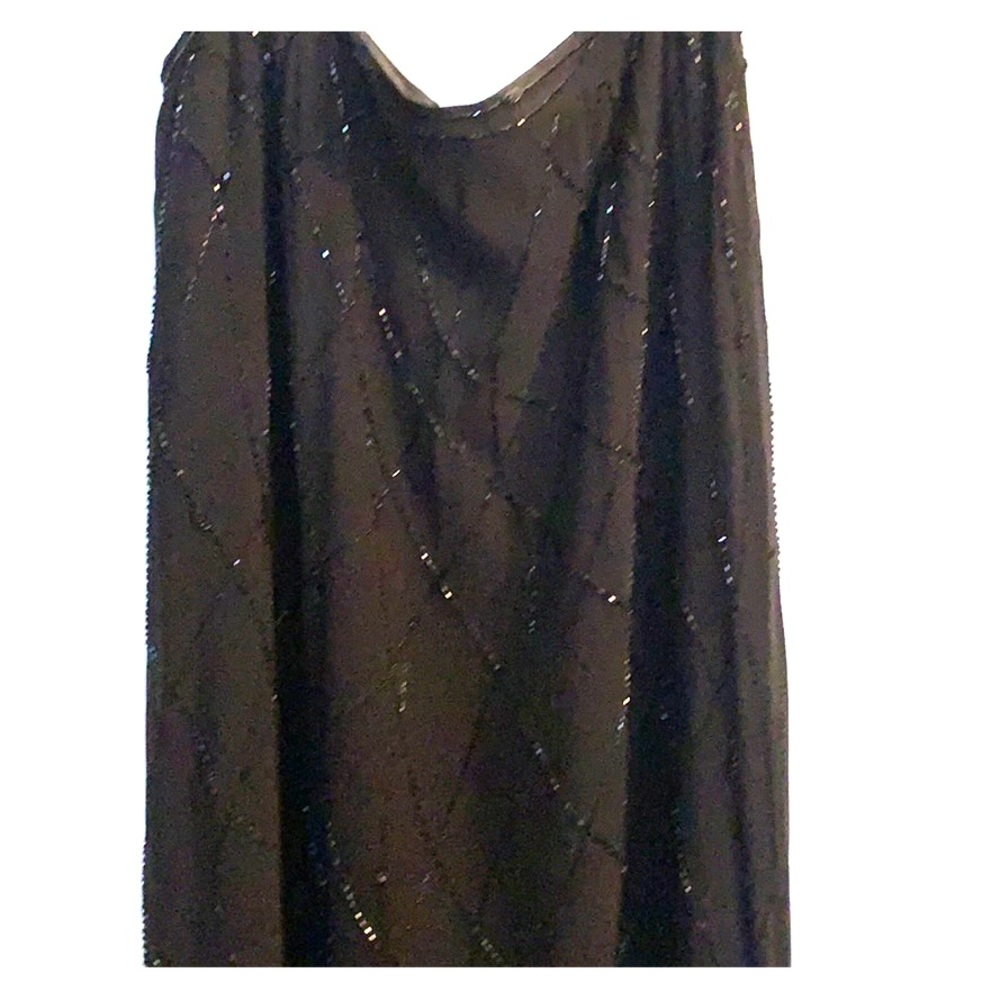 Maxi Silk & Bugle Beaded Skirt